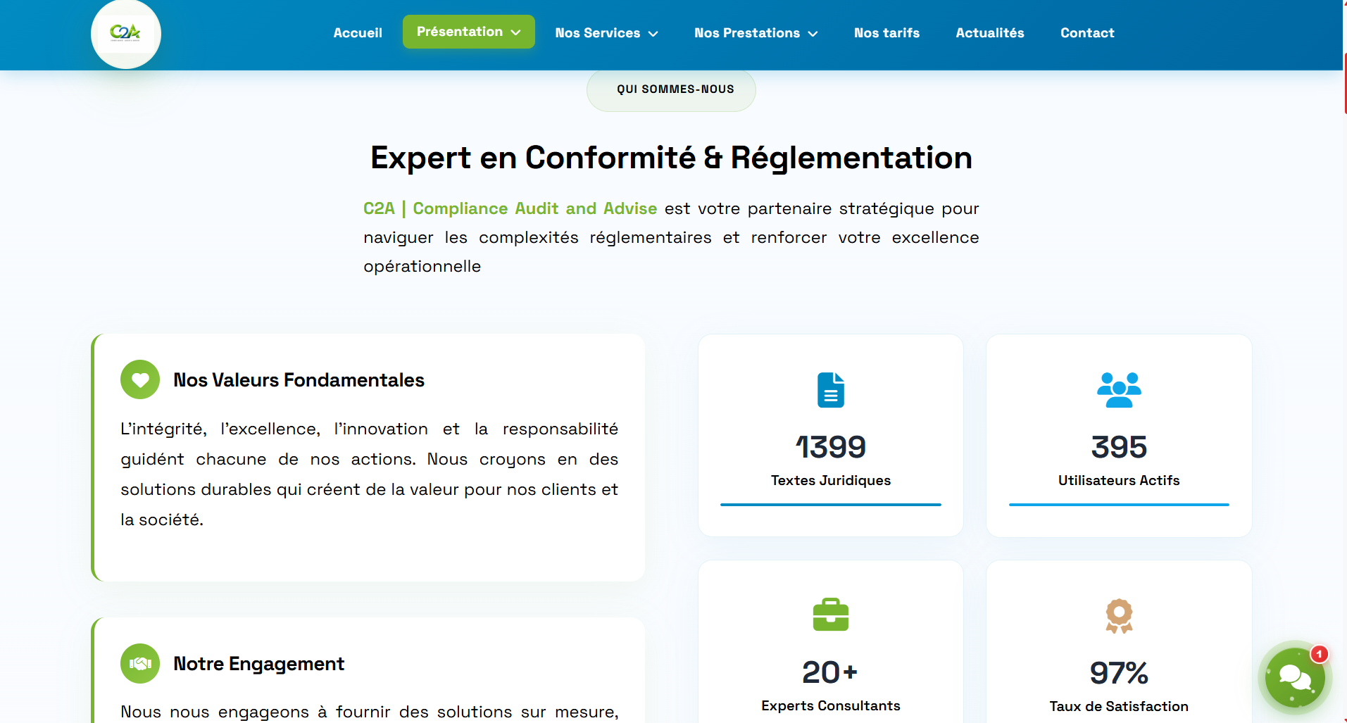page présentation