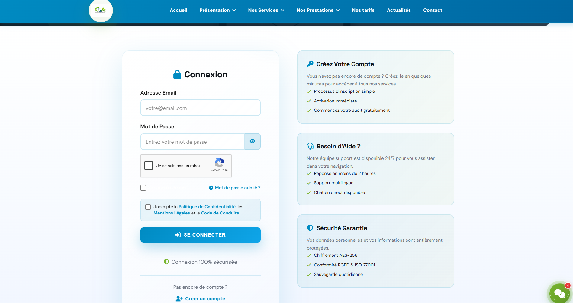 page login